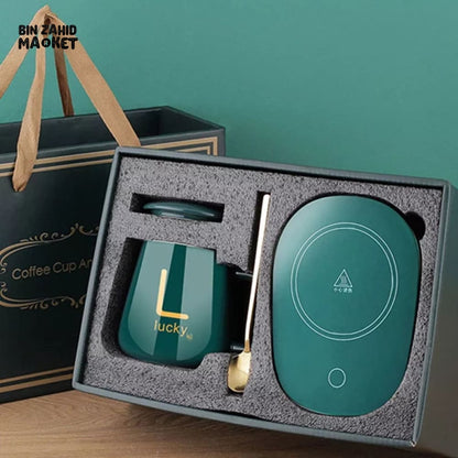 CERAMIC MUG WITH ELECTRIC TEMPERATURE PLATE