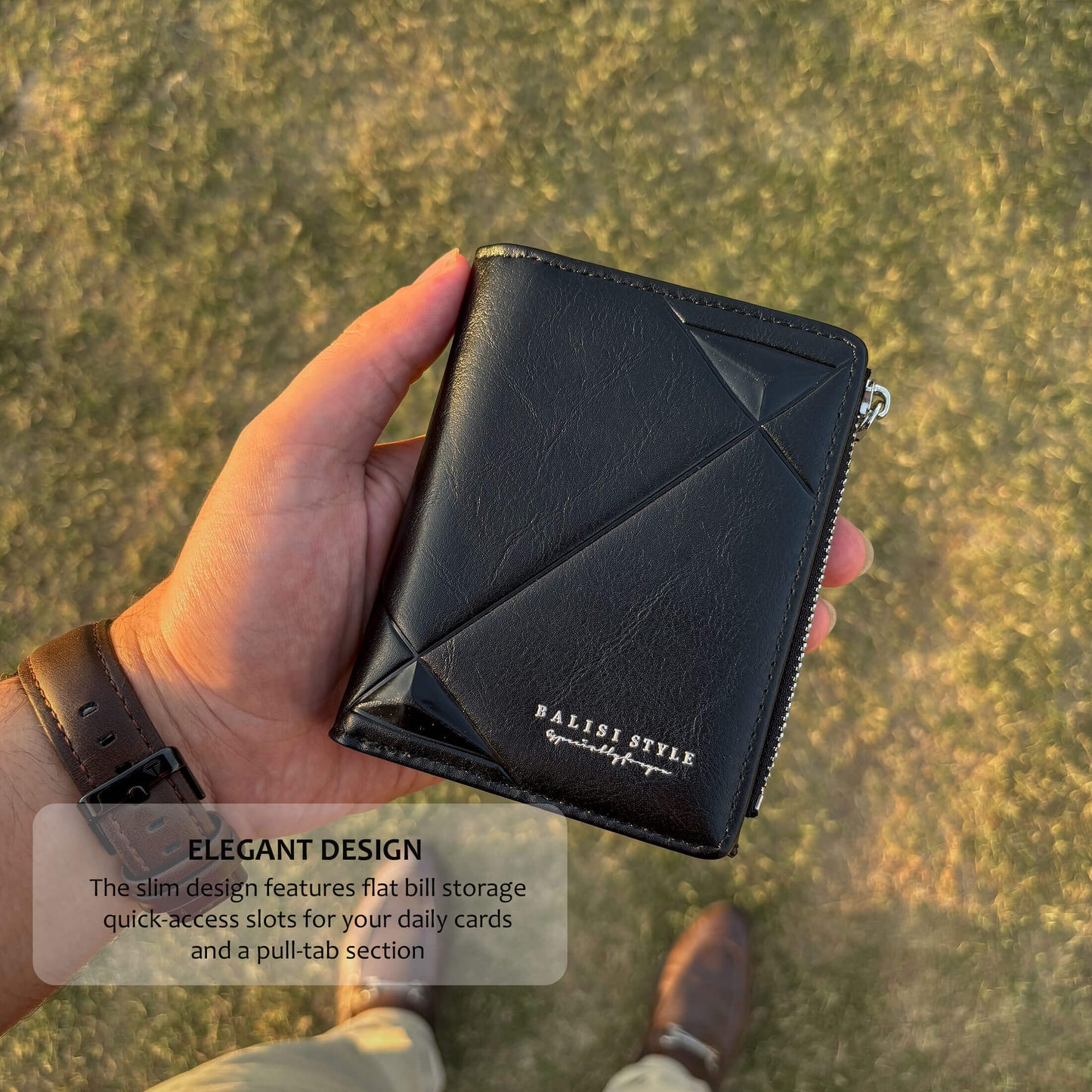 Crafted Balisi Imported Zipper Wallet